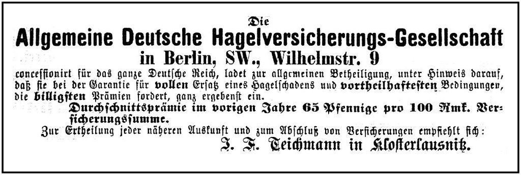 1875-04-30 Kl Hagelversicherung